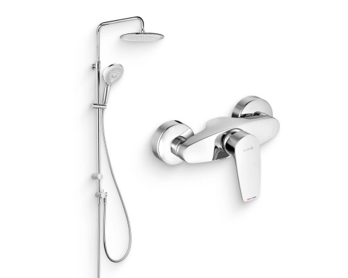 Душевой комплект Смеситель для душа Kludi Pure Solid 348410575 + Стойка Freshline dual shower system 6709005-00
