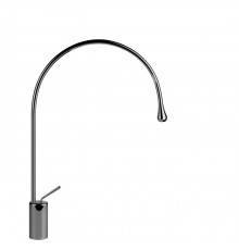 Gessi Goccia Смеситель для раковины, на 1 отверстие, излив 38.7см., с фиксированным носиком, цвет: Black Metal GHRC. 33808#124