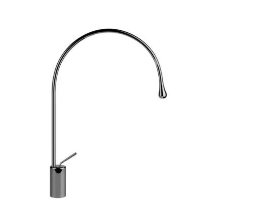Gessi Goccia Смеситель для раковины, на 1 отверстие, излив 38.7см., с фиксированным носиком, цвет: Black Metal GHRC. 33808#124
