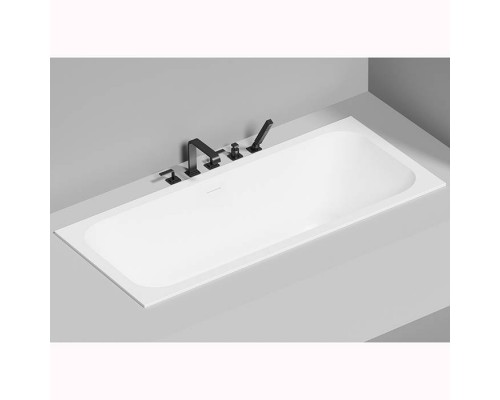 Salini Orlanda Axis Kit Встраиваемая ванна на ножках 170х75х60см., UpDown, сифон, интегрированный слив-перелив, материал: S-Sense, цвет: белый матовый. 103313M