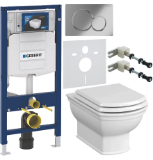 Комплект Унитаз подвесной VitrA Valarte 7805B003-0075 + Крышка 124-003-009 с микролифтом + Инсталляция Geberit Duofix UP 320 111.300.00.5 + Кнопка Sigma 01 115.770.21.5 хром + Крепления 111.815.00.1 к стене + Шумоизоляция 156.050.00.1