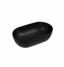 Раковина накладная Ceramicanova Twist овальная 50 см черный матовый CN12001MB
