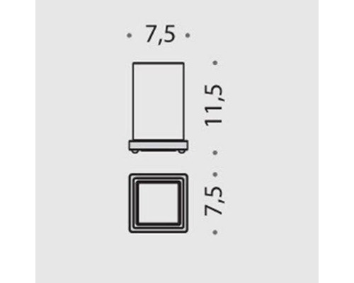 Colombo Look Стакан настольный, цвет: белый матовый/матовое стекло. B1641.BM-VAN