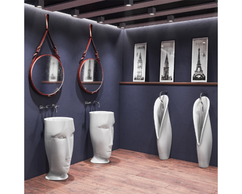 Kerasan Artwork Раковина 45х51х h94.5см., свободностоящая MOLOCO, с отверстием для слива в пол, цвет: белый матовый. 474030,  756830