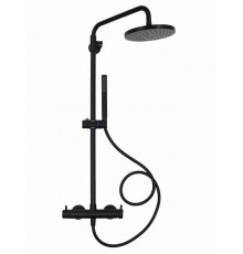 СНЯТ AQM 8001MB Душевая система для душевой кабины Ø200/-- мм, 1/1 режим, Матовый Чёрный AQM8001MB