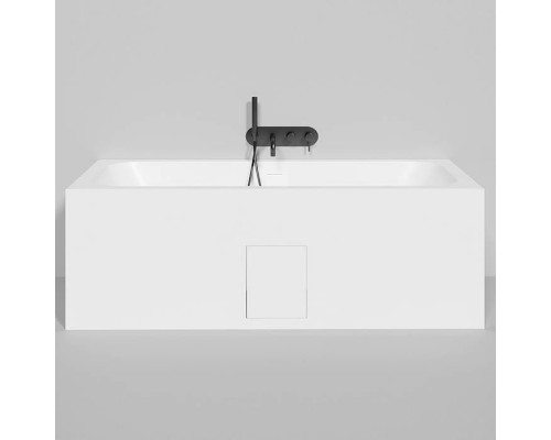 Salini Orlanda Axis Kit Встраиваемая ванна на ножках 170х75х60см., UpDown, сифон, интегрированный слив-перелив, материал: S-Sense, цвет: белый матовый. 103313M