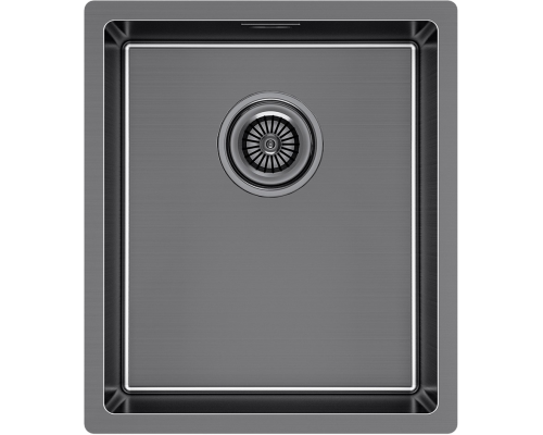 Мойка кухонная Paulmark Polly 38 UNI вороненая сталь