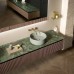 Oasis Naos Композиция №8 Комплект мебели 245х56xh32см, подвесной, мраморный топ verde alp, цвет: золото матовое/орех трубчатый. 0NAOA4D005, 0NAOE10001, 0NAOE10002, 0TDRMR5701+0VSCSPR00000001, 0LVBSPR00000013