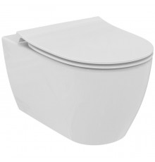 Ideal Standard I.life O Унитаз подвесной 53x35см, безободковый, смыв HydroTwist, с сиденьем, крепление EasyFix+, цвет: белый. T568001
