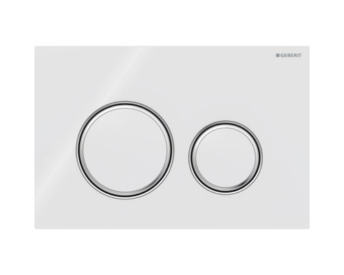Geberit Sigma50 Клавиша для двойного смыва, круглая, цвет: хром/белый . 115.884.SI.1