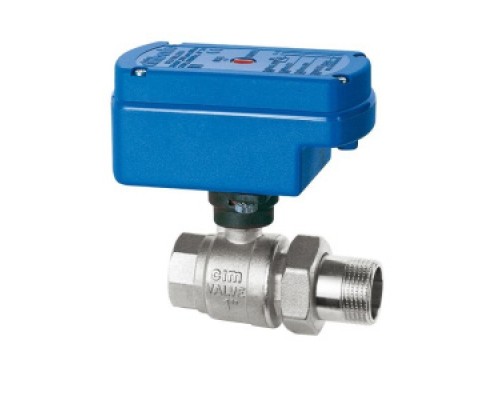 Краны шаровые с сервоприводом Кран шаровой с электросервоприводом и реле 603RE24 3/4 24В серия Т14 полнопроходной с разъемн. соед. CIM 603RE24 34