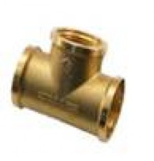Фитинги резьбовые Тройник ВР латунный никелированный 1 F Gekon GK 609 000100