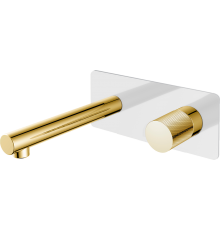 Смеситель для раковины Boheme Stick 125-WG.2 С ВНУТРЕННЕЙ ЧАСТЬЮ, white, touch gold