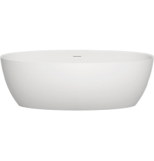 Ванна из искусственного камня Salini Alda S-Sense 160x70 см, отдельностоящая, овальная, со сливом-переливом, с донным клапаном
