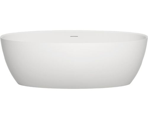 Ванна из искусственного камня Salini Alda S-Sense 160x70 см, отдельностоящая, овальная, со сливом-переливом, с донным клапаном