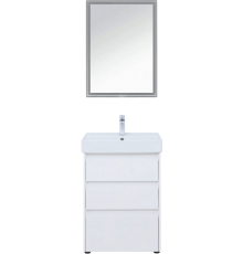 Мебель для ванной комнаты Aquanet Nova Lite 60 напольная, белая, 3 ящика