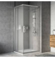 Душевой уголок STWORKI Карлстад 90x80 см профиль хром матовый, стекло матовое