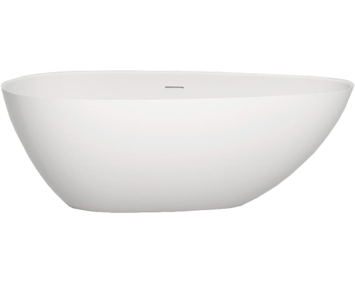 Ванна из искусственного камня Salini Paola In S-Sense 170x80 см, отдельностоящая, овальная, со сливом-переливом, с донным клапаном