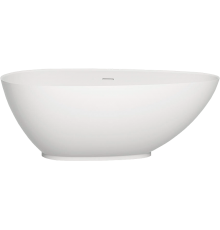 Ванна из искусственного камня Salini Paola S-Sense 170x85 см, отдельностоящая, овальная, со сливом-переливом, с донным клапаном