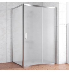 Душевой уголок Vegas Glass ZP+ZPV 140*80 08 10 профиль глянцевый хром, стекло сатин