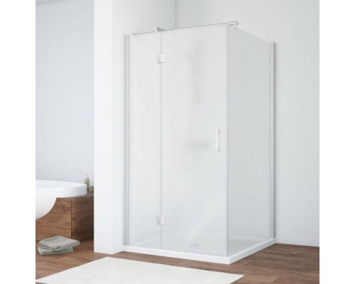 Душевой уголок Vegas Glass AFP-Fis 100 07 10 L профиль матовый хром, стекло сатин