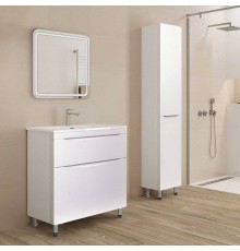 Мебель для ванной комнаты Style Line Бергамо Мини 60 Люкс Plus напольная, антискрейтч белая