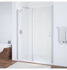 Душевая дверь в нишу Vegas Glass EP-F-1 140 07 01 L профиль матовый хром, стекло прозрачное