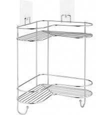 Полка Kleber Lite KLE-LT083 угловая, 2-ярусная, с крючками