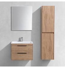 Мебель для ванной комнаты Vincea Chiara 2D 60, 2 ящика, натуральный дуб, с белой раковиной