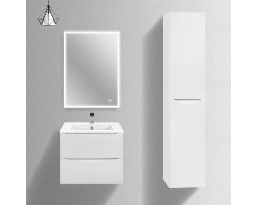 Мебель для ванной комнаты Vincea Mia Slim 60, 2 ящика, белая глянцевая