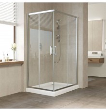 Душевой уголок Vegas Glass ZA-F Tur Novo 110*80 08 01 профиль глянцевый хром, стекло прозрачное