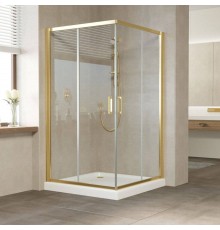 Душевой уголок Vegas Glass ZA Tur Novo 120 09 01 профиль золото, стекло прозрачное