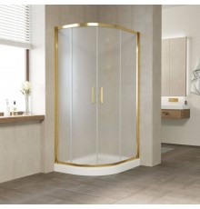 Душевой уголок Vegas Glass ZS-F Tur Novo 90*80 09 10 профиль золото, стекло сатин