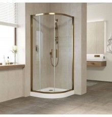Душевой уголок Vegas Glass ZS Tur Novo 80 05 01 профиль бронза, стекло прозрачное