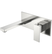Смеситель для раковины Boheme Qubic 475-NB С ВНУТРЕННЕЙ ЧАСТЬЮ, brushed nickel