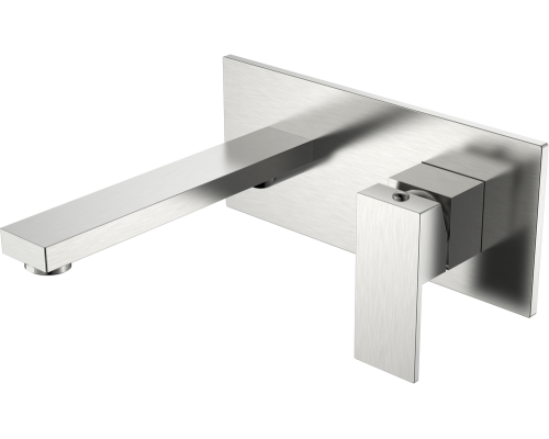 Смеситель для раковины Boheme Qubic 475-NB С ВНУТРЕННЕЙ ЧАСТЬЮ, brushed nickel
