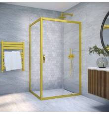 Душевой уголок Vegas Glass ZP+ZPV NOVO 100*70 03 01 профиль золото матовое, стекло прозрачное