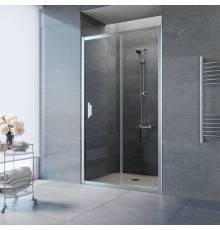 Душевая дверь в нишу Vegas Glass ZP Tur Novo 110 08 01 110 см, профиль глянцевый хром, стекло прозрачное