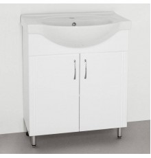 Тумба с раковиной Style Line Эко Стандарт Эко Стандарт №23 70 белая (Ненадлежащее качество: царапины)