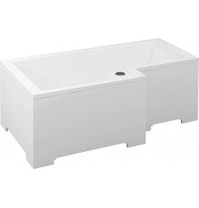 Ванна из искусственного камня Цвет и Стиль Фишка L 150x80 см, с ножками, асимметричная