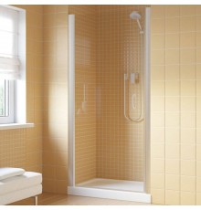 Душевая дверь в нишу Vegas Glass EP Lux 75 07 01 L профиль матовый хром, стекло прозрачное