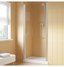 Душевая дверь в нишу Vegas Glass EP Lux 65 07 01 L профиль матовый хром, стекло прозрачное