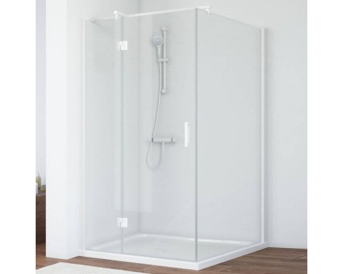 Душевой уголок Vegas Glass AFP-Fis 100*110 01 01 L профиль белый, стекло прозрачное