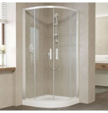 Душевой уголок Vegas Glass ZS 110 01 01 профиль белый, стекло прозрачное