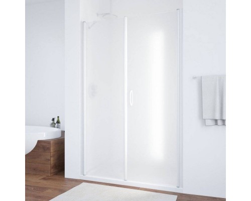 Душевая дверь в нишу Vegas Glass EP-F-2 125 01 10 R профиль белый, стекло сатин