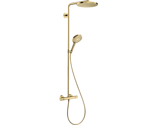 Душевая стойка Hansgrohe Raindance Select S 240 1jet 27633990 Showerpipe, полированное золото