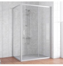 Душевой уголок Vegas Glass ZP+ZPV 140*70 07 01 профиль матовый хром, стекло прозрачное