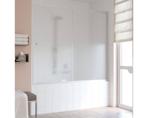 Шторка на ванну Vegas Glass ZV 170 07 10 профиль матовый хром, стекло сатин