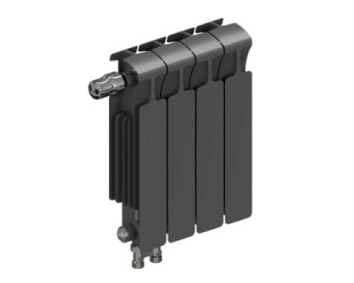 Радиаторы биметаллические секционные Радиатор биметаллический Monolit Ventil 350 4 секции, левое подключение, RAL 9223, Rifar rmvlf35004 tit