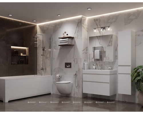 Шкаф-пенал Aquanet Бруклин 35 белый